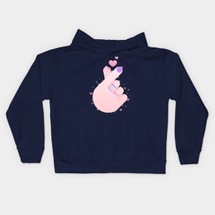 Korean Finger Heart Kids Hoodie